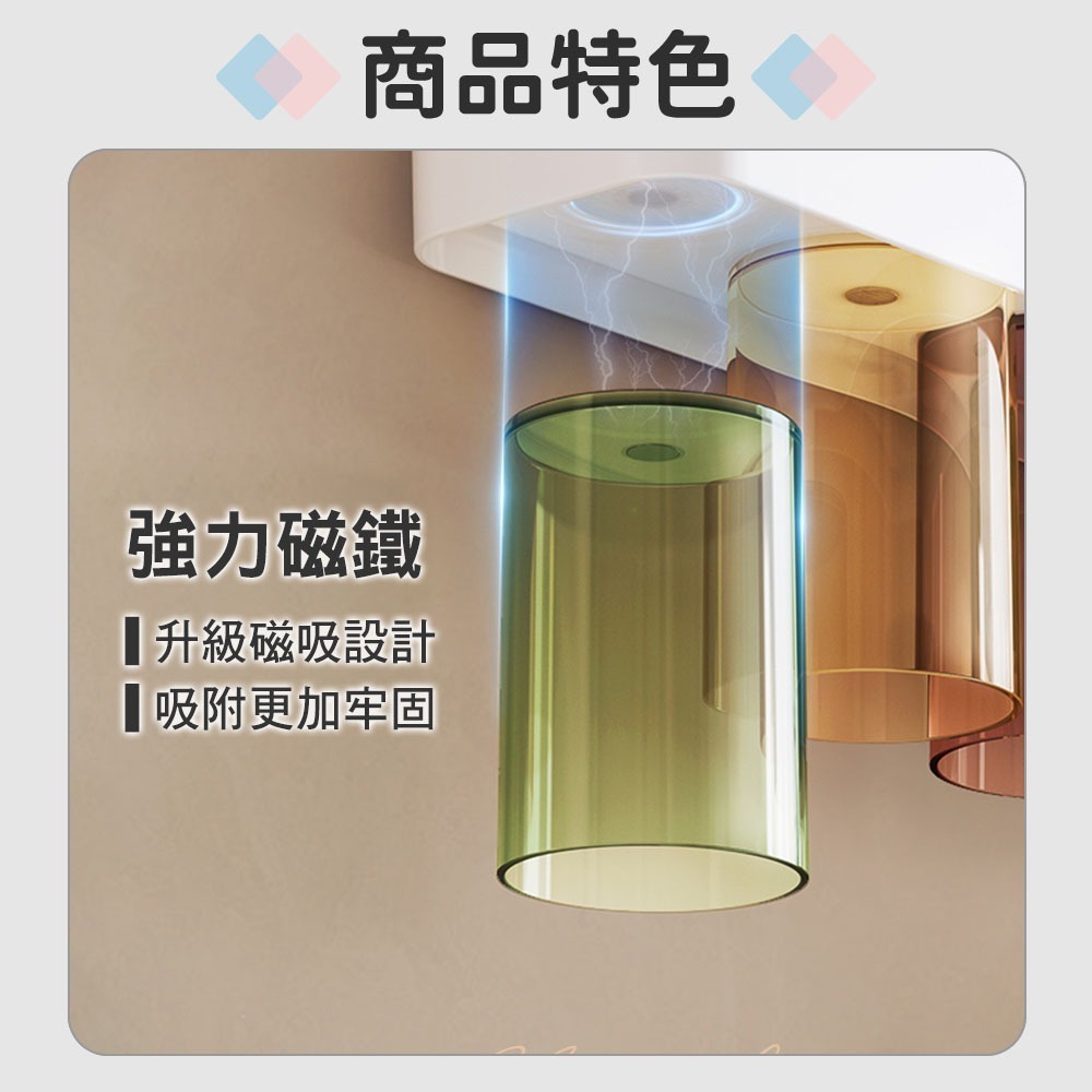 ecoco 意可可 吸磁式漱口杯 牙刷架漱口杯 吸磁式 磁吸漱口杯 漱口杯 牙刷杯 牙刷架 磁吸杯 杯子 水杯-細節圖6