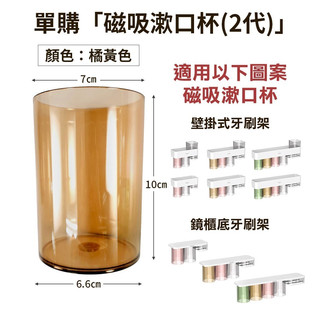 ecoco 意可可 吸磁式漱口杯 牙刷架漱口杯 吸磁式 磁吸漱口杯 漱口杯 牙刷杯 牙刷架 磁吸杯 杯子 水杯-規格圖9
