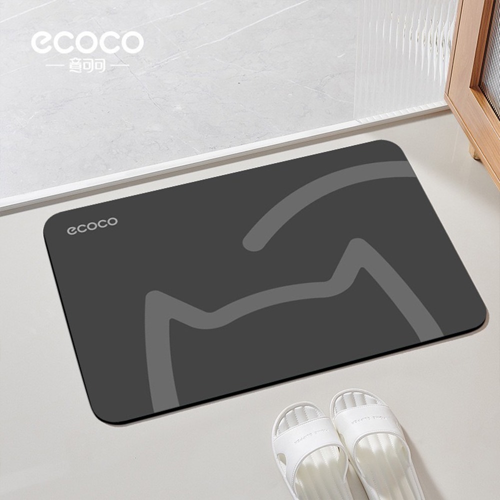 ecoco 意可可 硅藻土 吸水地墊 地墊 地毯 浴室地墊 腳踏墊 矽藻泥 吸水墊 廚房地墊 防滑第墊 軟地墊 防滑-細節圖9