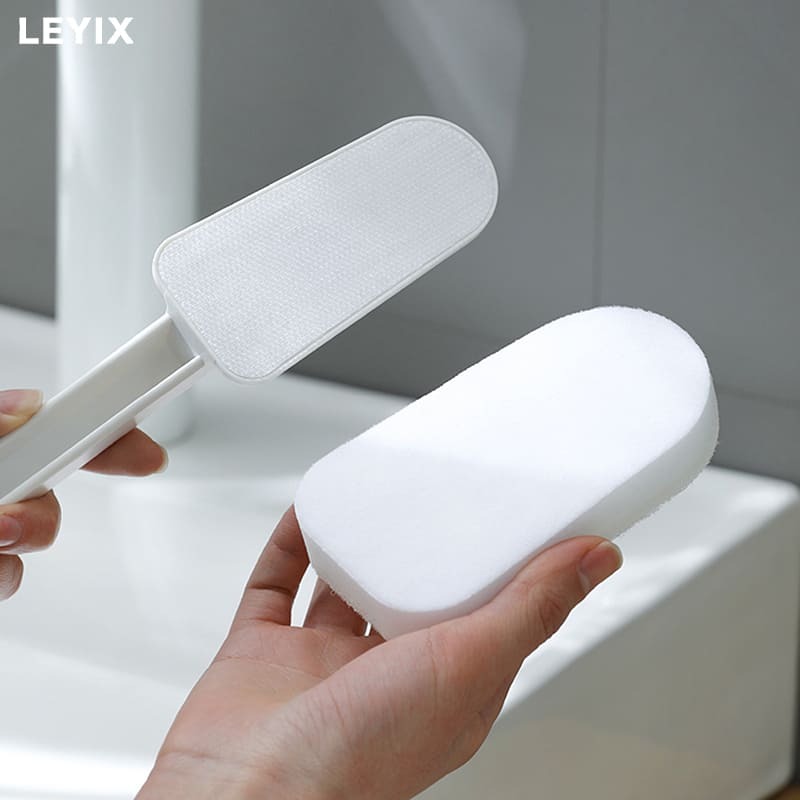 樂藝思｜清潔刷 可換刷頭 馬桶刷 廁所刷 地板刷 百潔刷 海綿刷 長柄刷 菜瓜布 玻璃 牆壁 清潔 刷子 縫隙刷-細節圖8