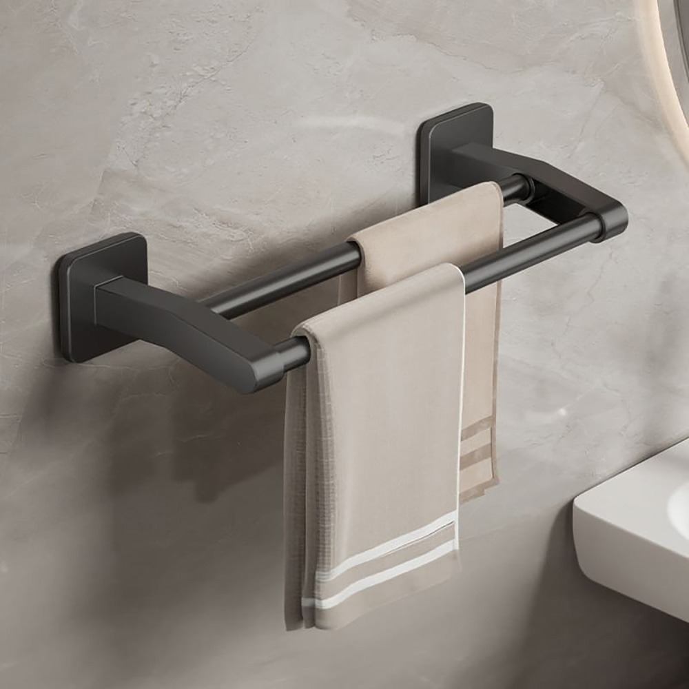 太空鋁 毛巾架 整理架 拖鞋架 傘架 鍋蓋架 置物架 小紅書爆款 掛架 收納架 毛巾雨傘 拖鞋 鍋蓋架 無痕壁掛 雙桿-細節圖11