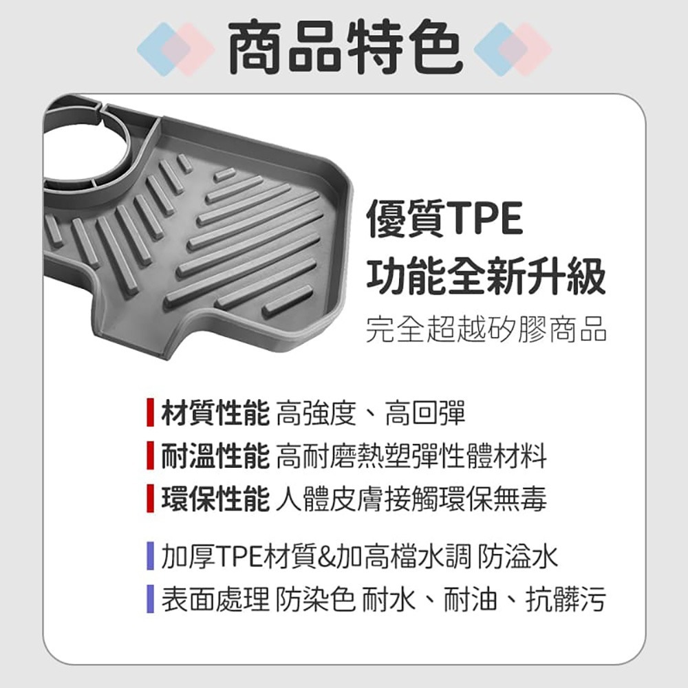 瀝水墊 廚房 浴室 浴室水龍頭 水槽瀝水墊 廚房水槽瀝水墊 矽膠瀝水墊 廚房瀝水 洗手台瀝水墊 瀝水矽膠墊-細節圖4