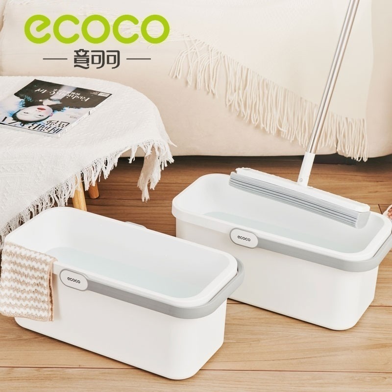 ecoco｜地板清潔組1 平板拖把 掃把組 水桶 居家清潔 吸水拖把 畚斗 畚箕 除塵拖把 梳齒畚箕 抗菌拖把 掃地-細節圖9