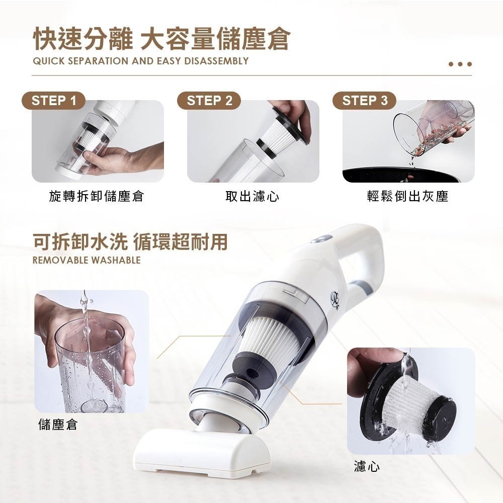無線吸塵器 吸塵器 小型吸塵器 手持吸塵器 車用吸塵器 小吸塵器 吸塵器無線 迷你吸塵器 車用 HNCC52-細節圖5