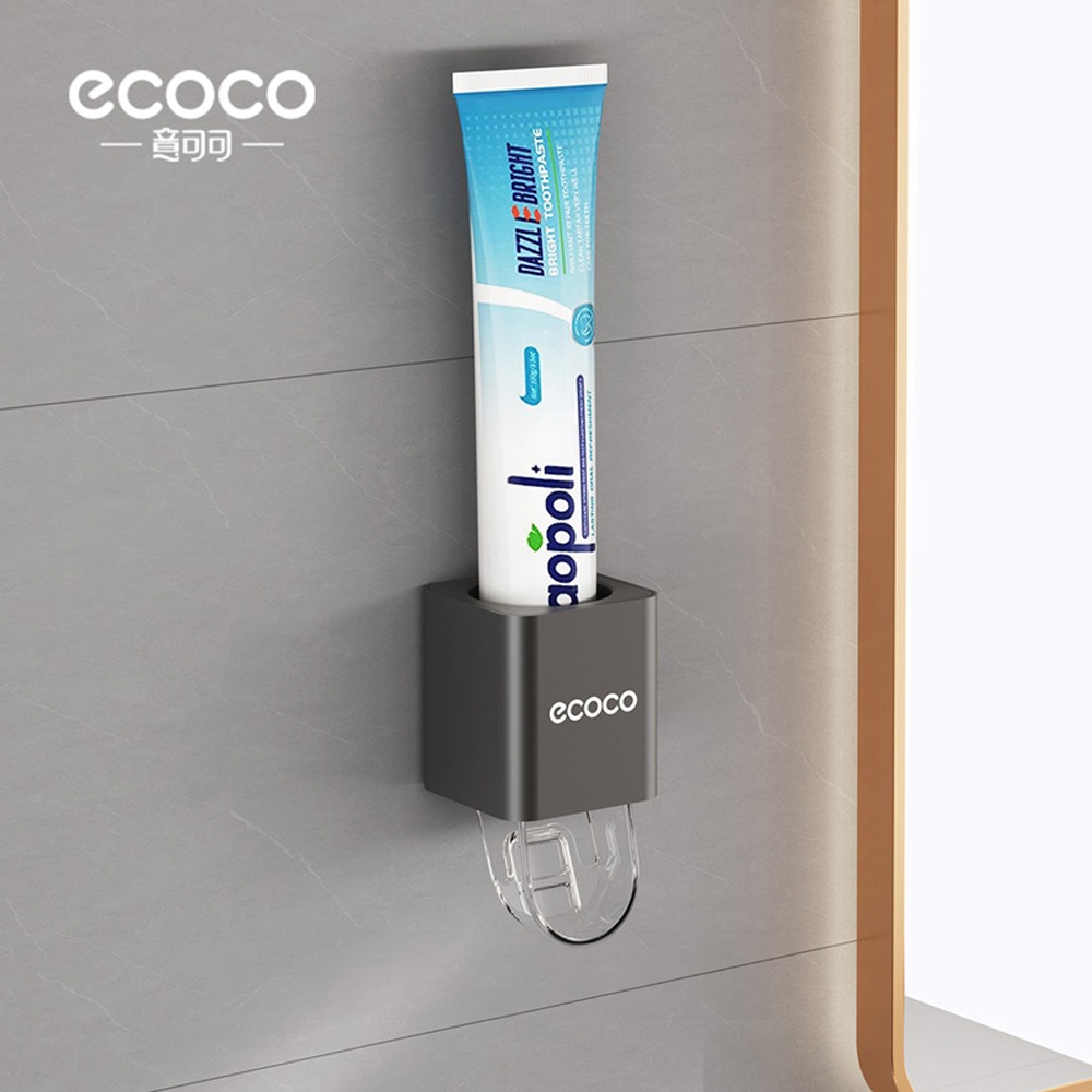 Ecoco 擠牙膏器 牙膏擠壓器 自動擠牙膏牙膏 牙膏架 牙膏擠壓器 浴室 壁掛 置物架 收納架 擠牙膏神器 太空鋁-細節圖8