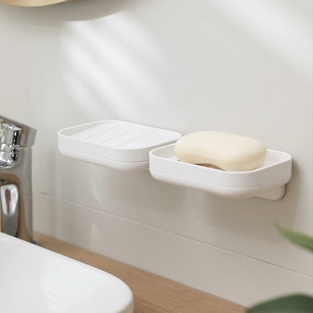 樂藝思 LEYIX 肥皂架 肥皂盒 壁掛 肥皂 香皂 菜瓜布 收納 置物架 收納架 香皂架 瀝水架 瀝水盒 浴室 廚房-細節圖7