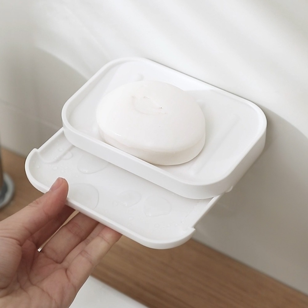 樂藝思 LEYIX 肥皂架 肥皂盒 壁掛 肥皂 香皂 菜瓜布 收納 置物架 收納架 香皂架 瀝水架 瀝水盒 浴室 廚房-細節圖8