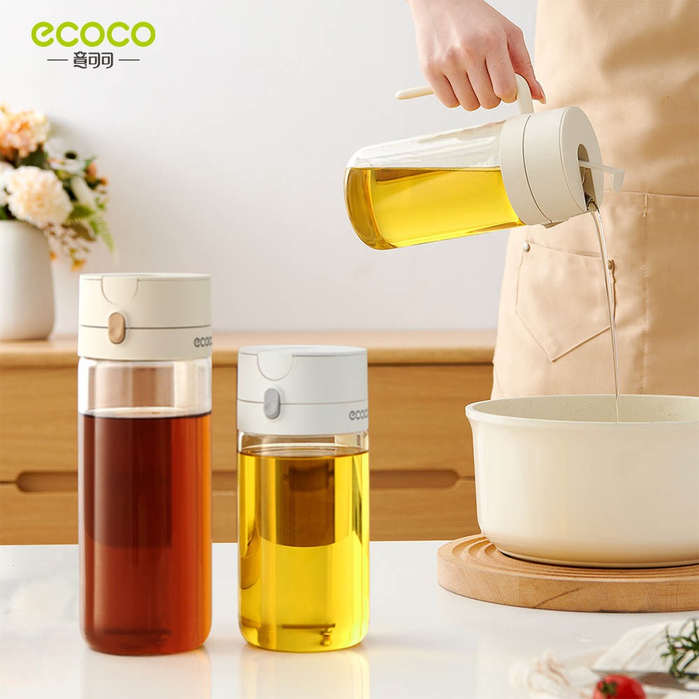 Ecoco｜油壺 油瓶 醬油瓶 油罐瓶 玻璃油壺 油醋瓶 裝油瓶 玻璃油罐 沙拉油瓶 廚房 收納 高硼硅玻璃-細節圖8