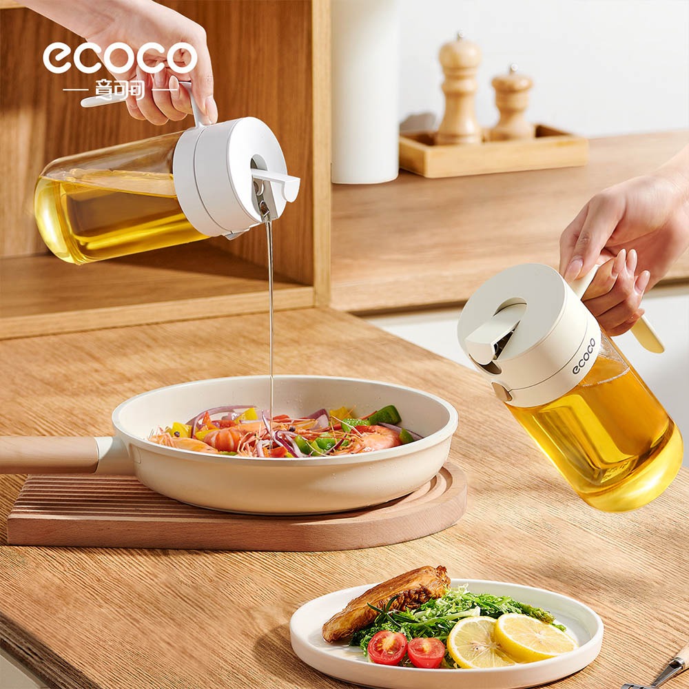 Ecoco｜油壺 油瓶 醬油瓶 油罐瓶 玻璃油壺 油醋瓶 裝油瓶 玻璃油罐 沙拉油瓶 廚房 收納 高硼硅玻璃-細節圖9