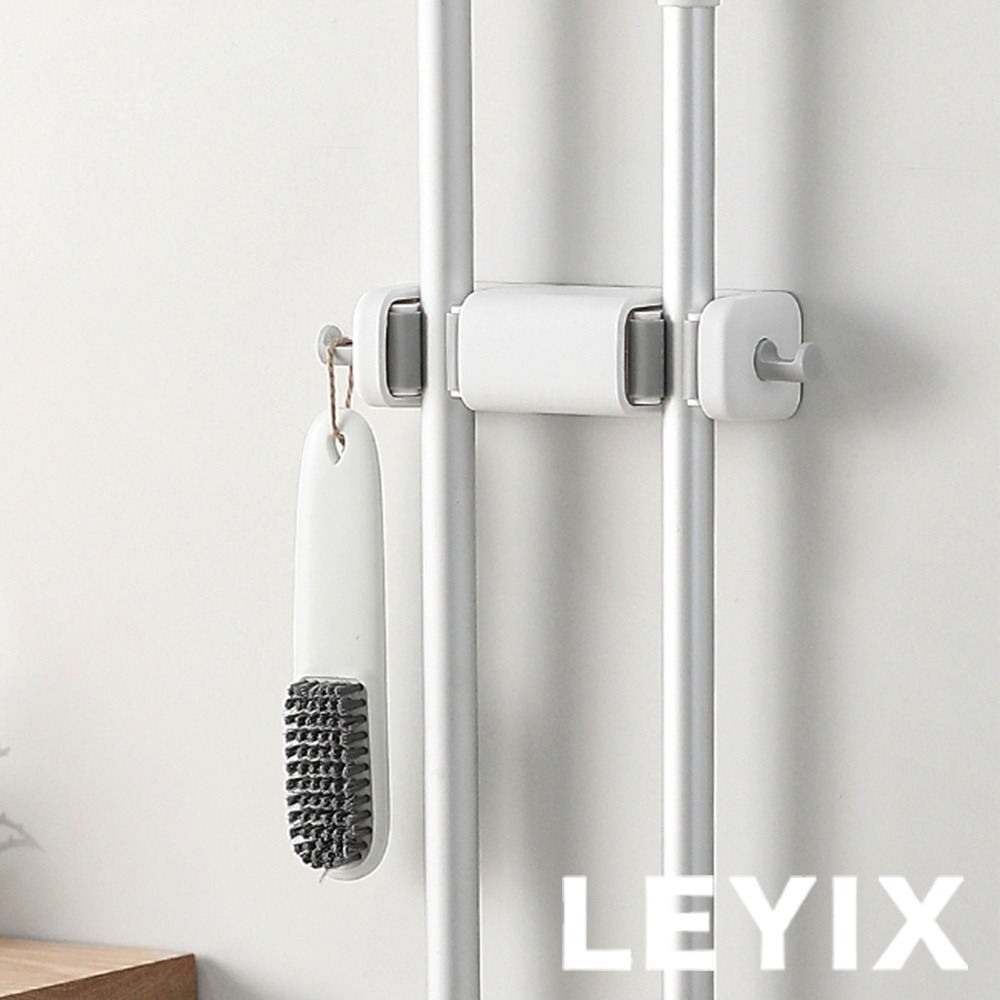 LEYIX 樂藝思｜拖把架 拖把夾 壁掛 掃把架 拖把 掃把 收納 浴室掛架 掃具收納 馬桶刷架 拖把收納 側邊掛勾-細節圖8