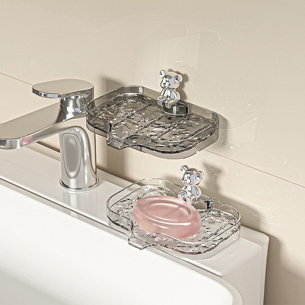 肥皂架｜壁掛式 肥皂盒 收納架 置物架 香皂架 瀝水架 肥皂 香皂 菜瓜布 收納 瀝水盒 浴室 廚房 水波紋-細節圖7
