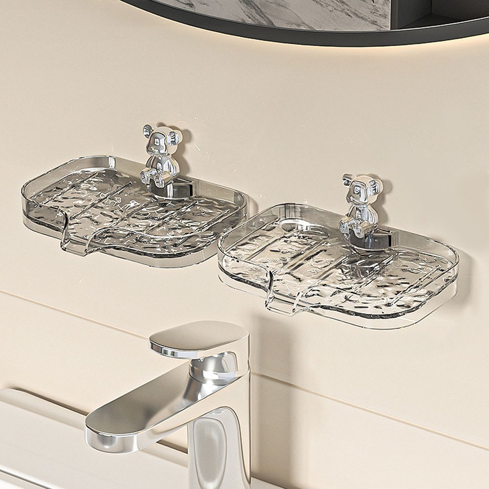 肥皂架｜壁掛式 肥皂盒 收納架 置物架 香皂架 瀝水架 肥皂 香皂 菜瓜布 收納 瀝水盒 浴室 廚房 水波紋-細節圖9