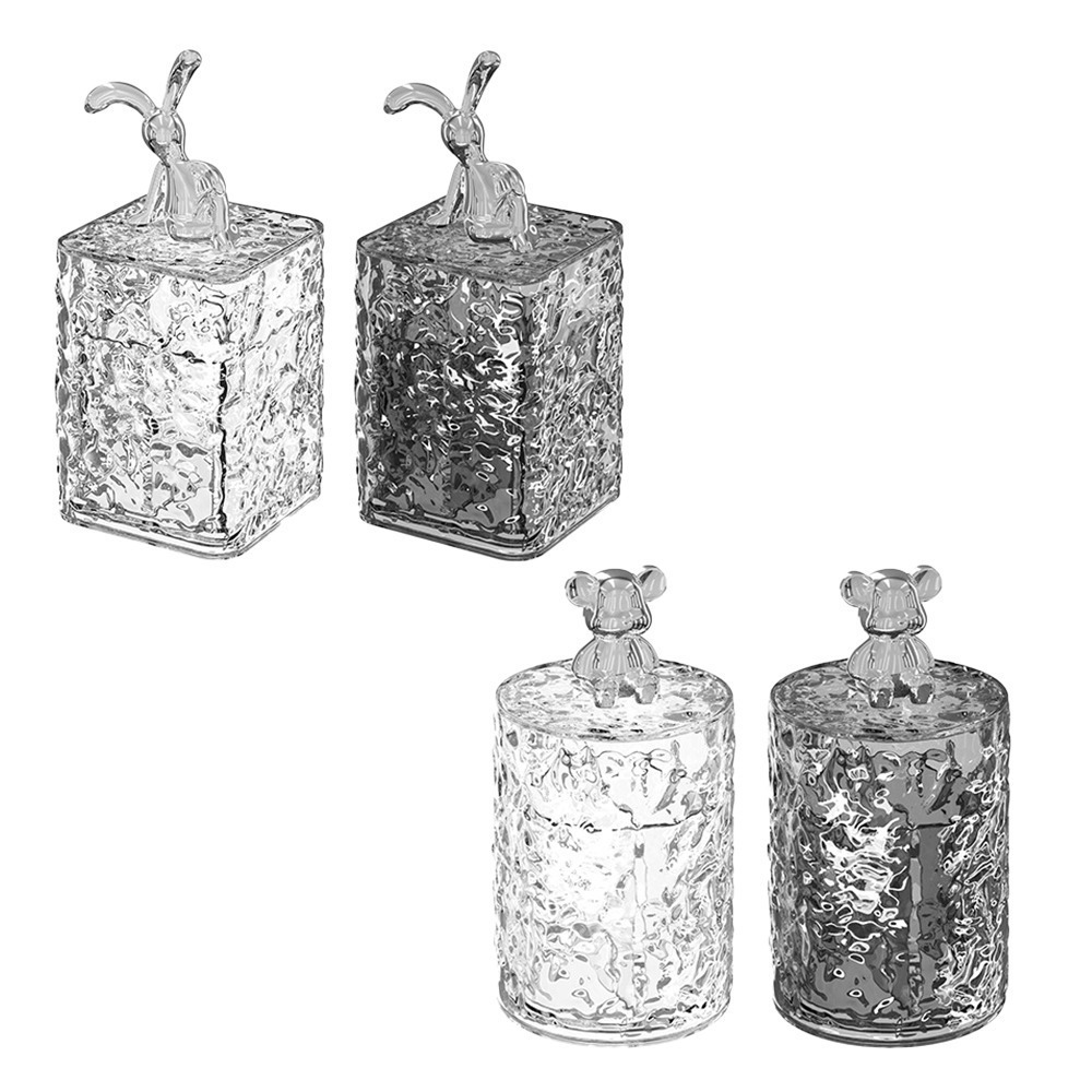 牙線棒收納盒 棉花棒盒 收納盒 置物盒 收納罐 小物收納 牙籤罐 桌上收納 置物 收納 水波紋 質感收納-細節圖2