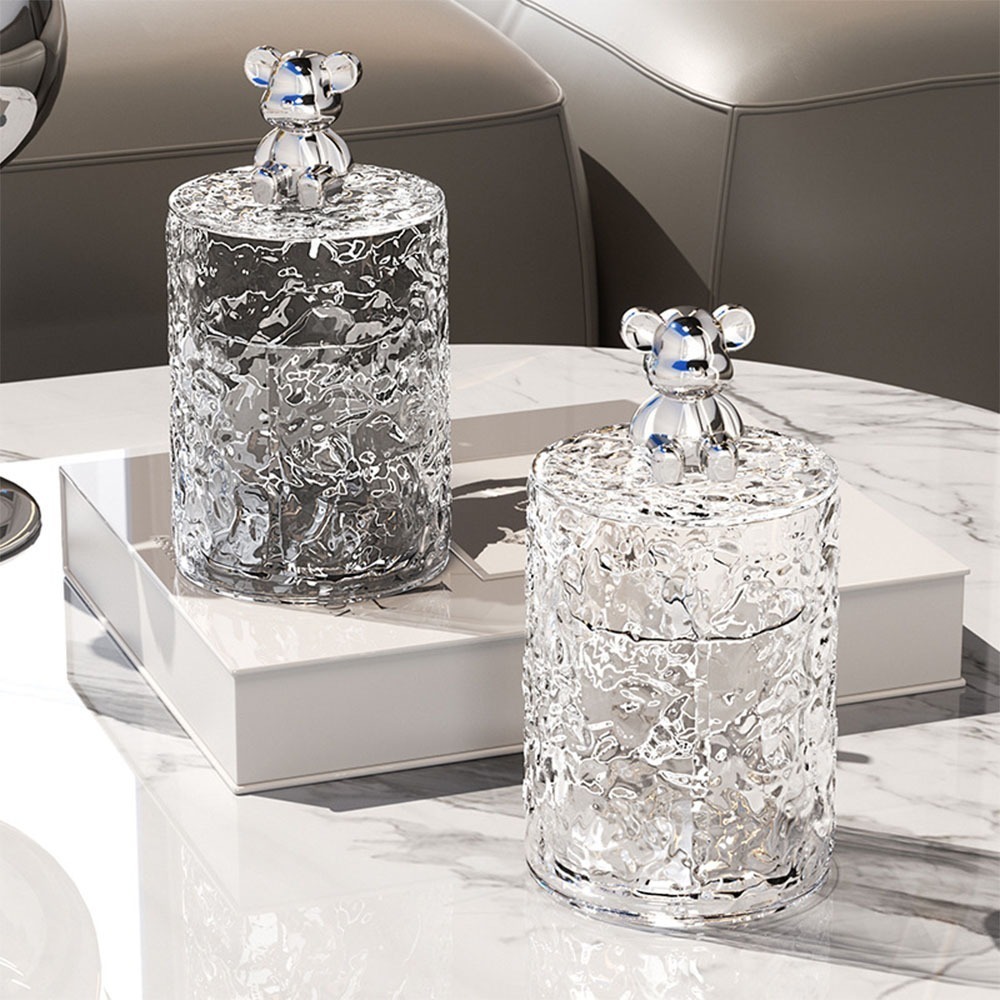 牙線棒收納盒 棉花棒盒 收納盒 置物盒 收納罐 小物收納 牙籤罐 桌上收納 置物 收納 水波紋 質感收納-細節圖7