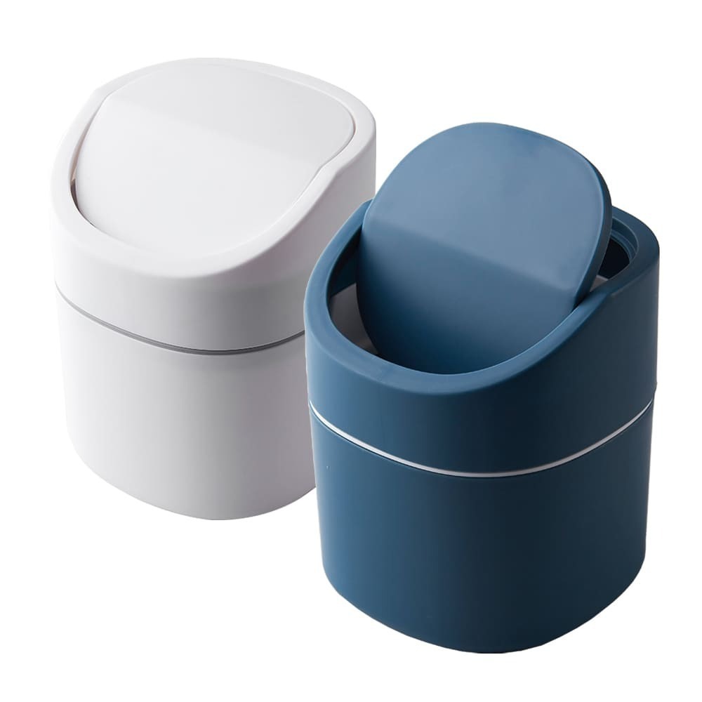 桌上型垃圾桶 翻蓋款 白色 2L 桌上垃圾桶 辦公桌垃圾桶 翻蓋式垃圾桶 垃圾桶 迷你垃圾桶 小垃圾桶-細節圖2