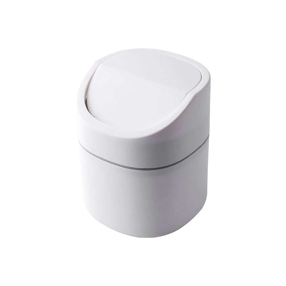 桌上型垃圾桶 翻蓋款 白色 2L 桌上垃圾桶 辦公桌垃圾桶 翻蓋式垃圾桶 垃圾桶 迷你垃圾桶 小垃圾桶-規格圖7