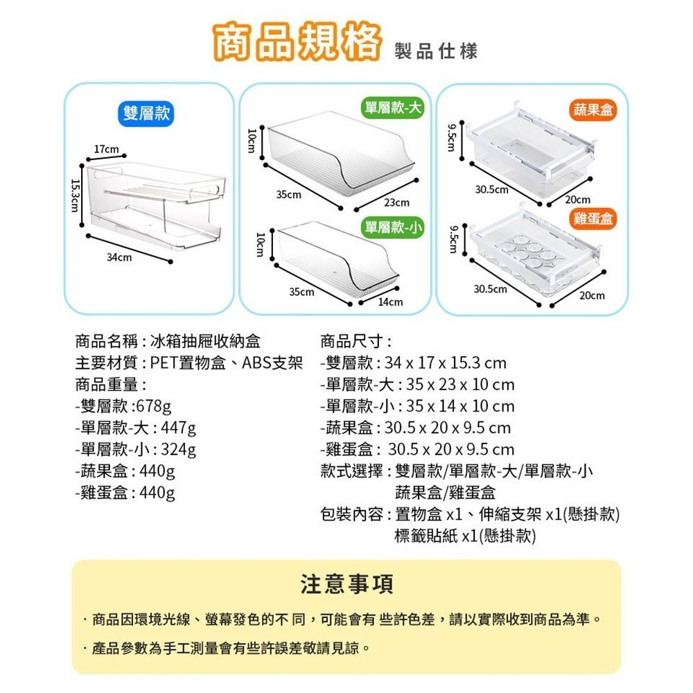 冰箱收納盒 雞蛋收納盒 分格收納 雞蛋盒 蛋托 冰箱抽屜 蛋架 長型收納盒 冷凍收納盒 收納籃 冰箱 收納-細節圖3