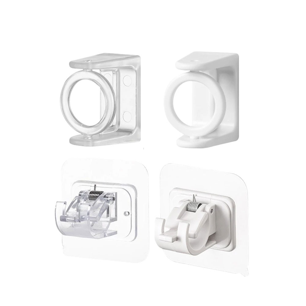 窗簾桿架 壁掛 窗簾架 伸縮支撐架 窗簾固定器 桿子固定器 伸縮桿固定 支架固定器 伸縮桿掛勾 掛桿固定夾-細節圖2