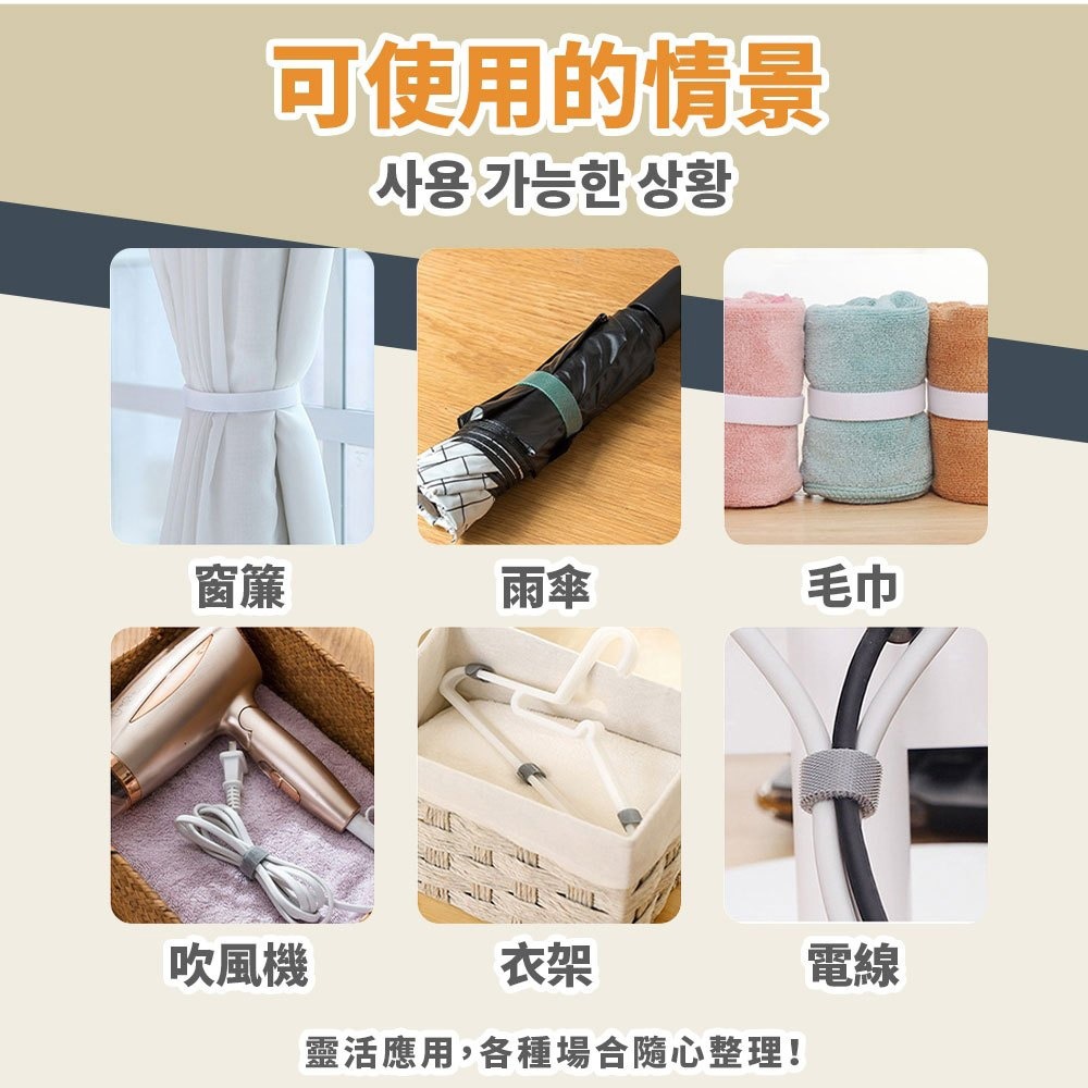 魔鬼氈 收納 理線器 電線收納 魔術貼 綁帶 魔鬼氈束帶 線材整理 整線器 束線帶 線材綁帶 收線帶-細節圖4