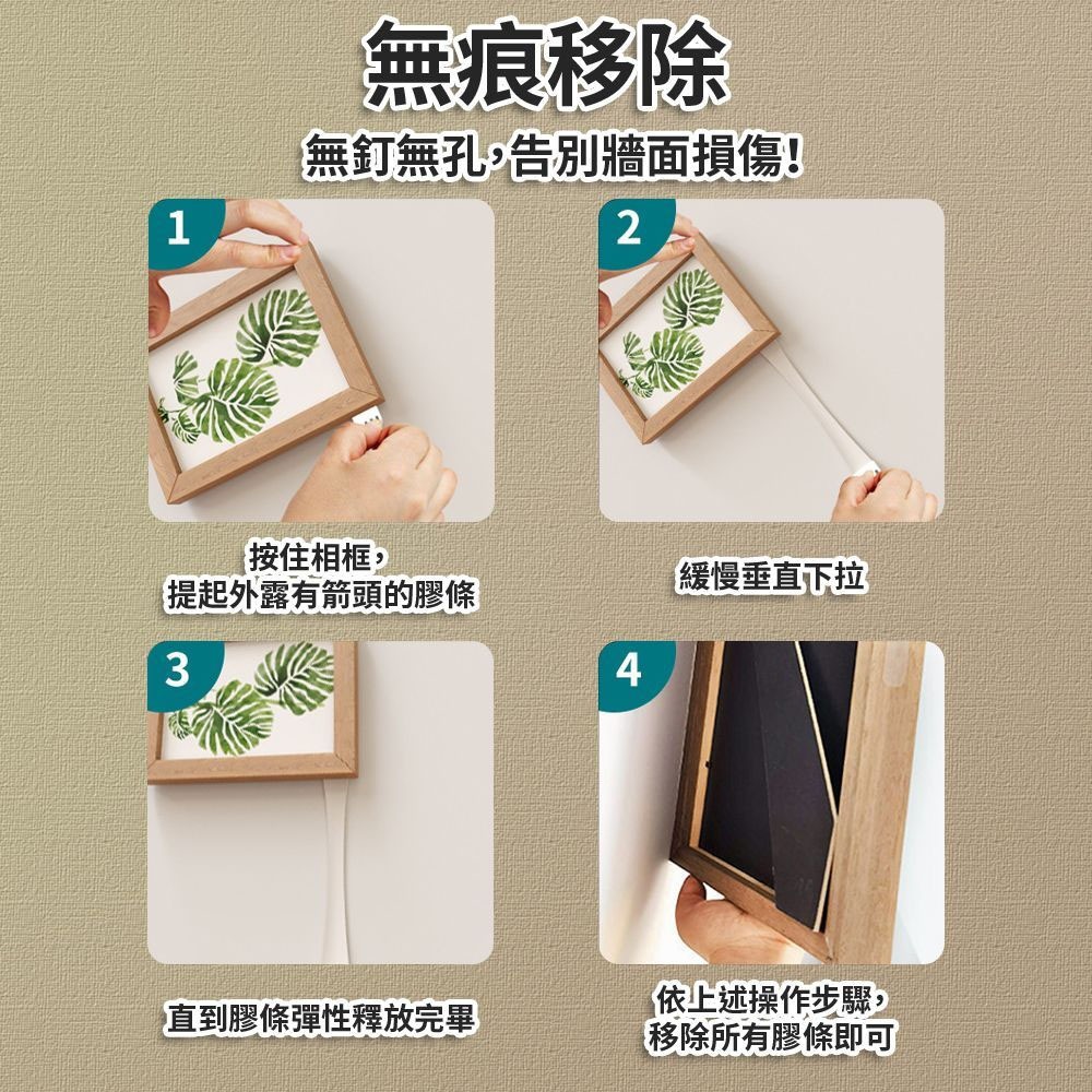 3M 魔力扣 壁掛 掛畫 無痕扣 魔術貼 背膠魔鬼氈 無痕魔力扣 無痕貼 相框扣 卡扣 魔鬼氈 無痕掛-細節圖8