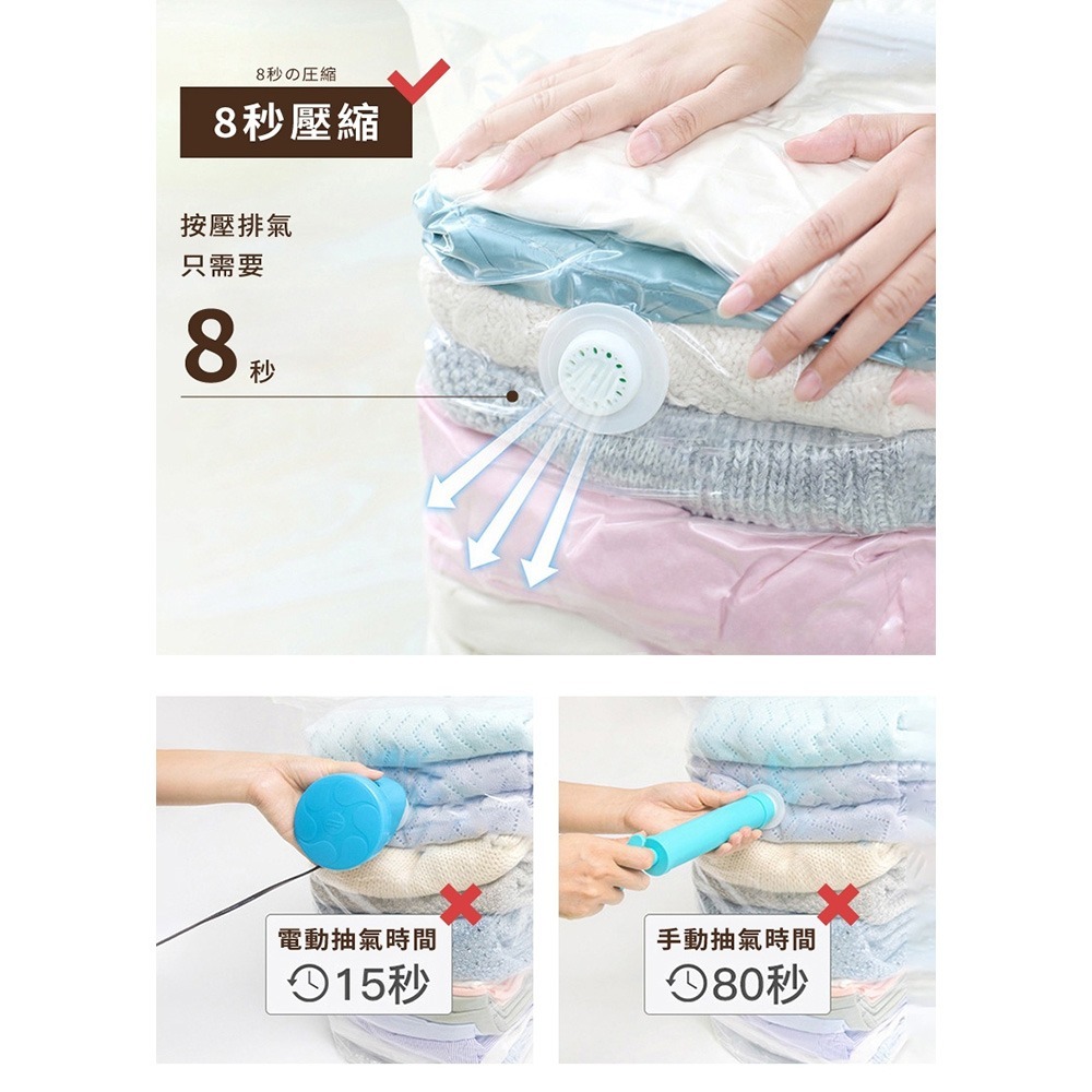 真空壓縮袋｜旅行壓縮袋 行李壓縮袋 棉被壓縮袋 衣服壓縮袋 收納 立體壓縮袋 衣服真空袋 旅行真空袋-細節圖4