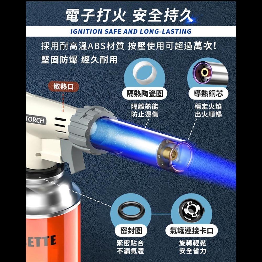 卡式噴火槍｜噴火槍 瓦斯噴槍頭 焊槍 瓦斯槍 噴槍 烤肉噴槍 點火槍 烤布蕾噴槍 露營噴火槍 炙燒噴槍-細節圖6