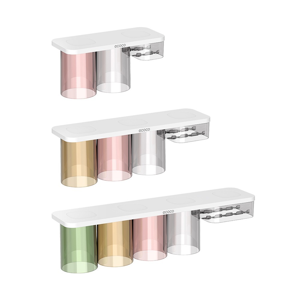 Ecoco 意可可｜牙刷架 壁掛 磁吸 漱口杯 牙刷置物架 漱口杯架 牙刷杯架 電動牙刷架 浴室置物架 鏡櫃底收納-細節圖2