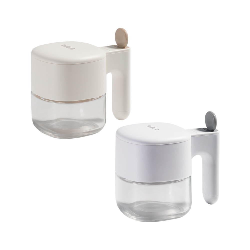 凡物上作｜自動開蓋調味料罐 調味料盒 調味盒 鹽巴調味盒 鹽罐 儲物罐 香料罐 玻璃調味罐 味精 廚房 收納-細節圖2