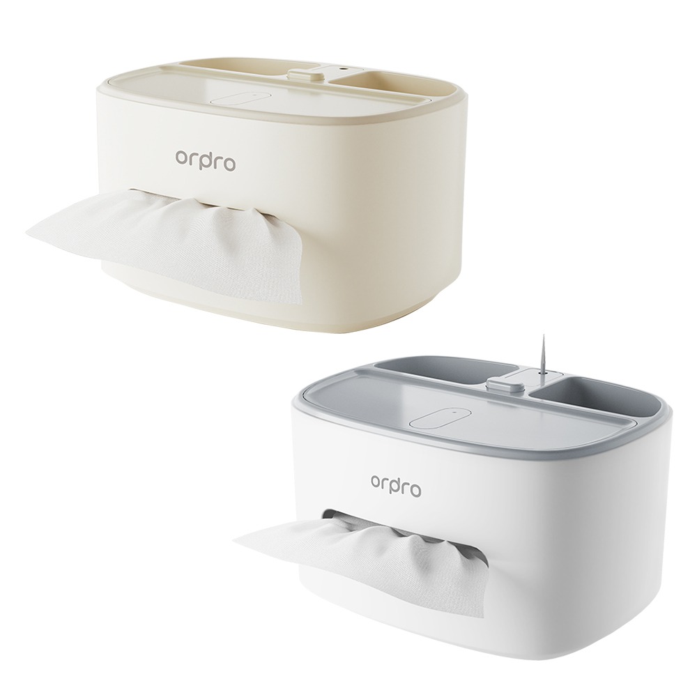 凡物上作｜衛生紙盒 抽取式 紙巾盒 桌上型 置物盒 面紙盒 衛生紙 遙控器 收納 手機架 牙籤盒 桌面收納 灰色-細節圖2