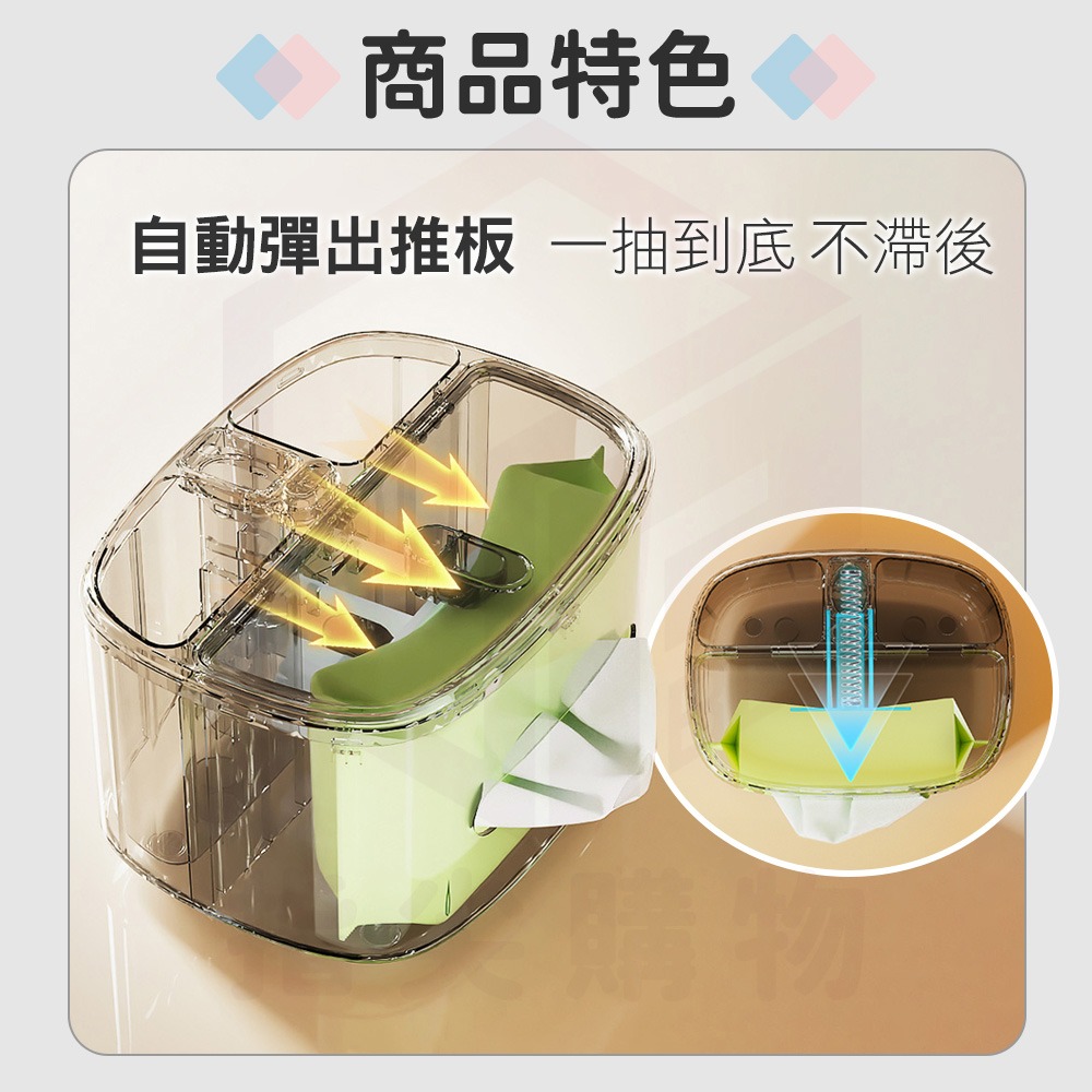 凡物上作｜衛生紙盒 抽取式 紙巾盒 桌上型 置物盒 面紙盒 衛生紙 遙控器 收納 手機架 牙籤盒 桌面收納 灰色-細節圖4