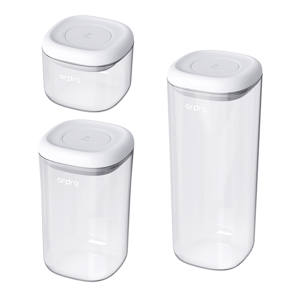 凡物上作｜按壓式密封罐 密封盒 保鮮罐 防潮罐 分類罐 防潮密封罐 儲物罐 透明罐 收納罐 麵條收納盒-細節圖2