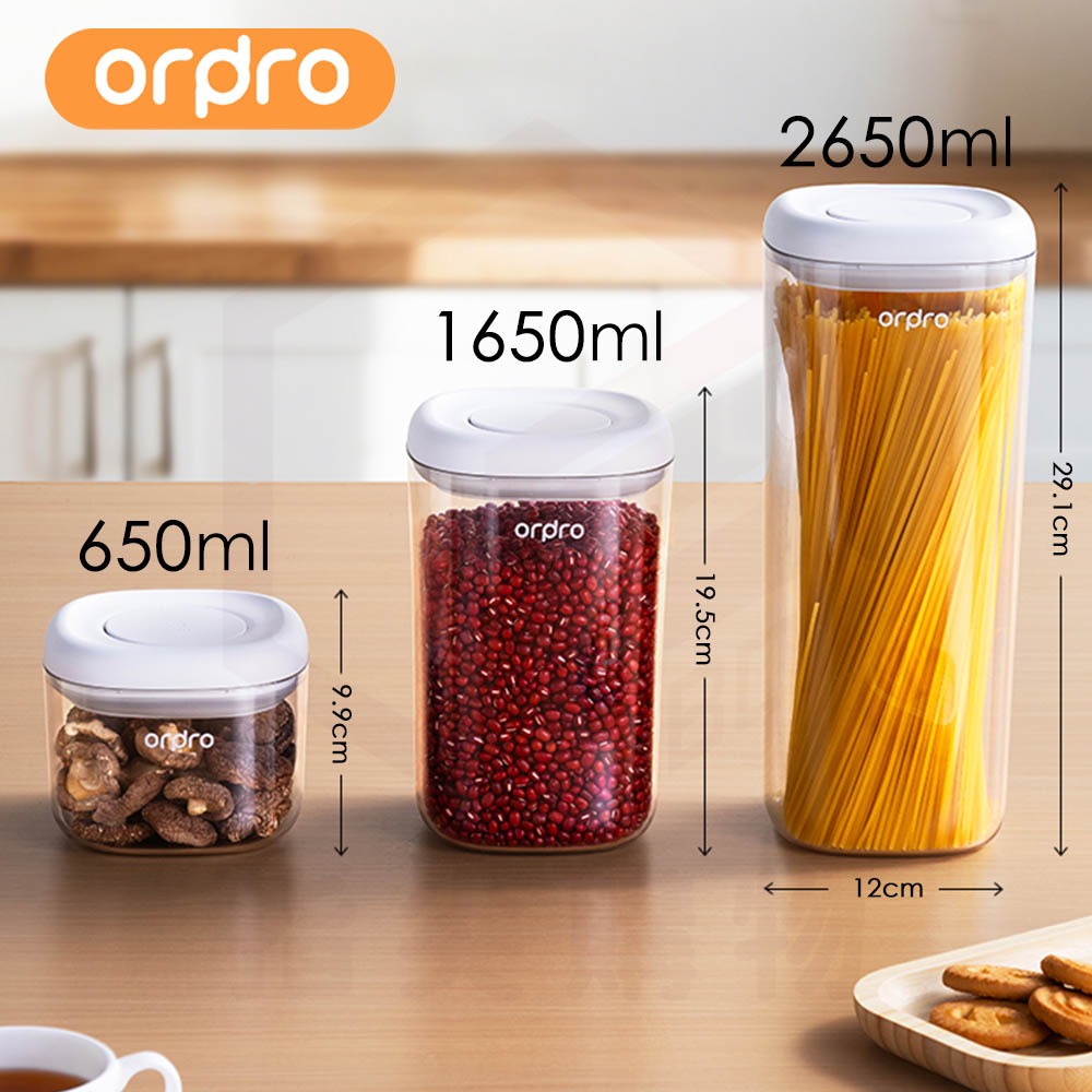 凡物上作｜按壓式密封罐 密封盒 保鮮罐 防潮罐 分類罐 防潮密封罐 儲物罐 透明罐 收納罐 麵條收納盒-細節圖9