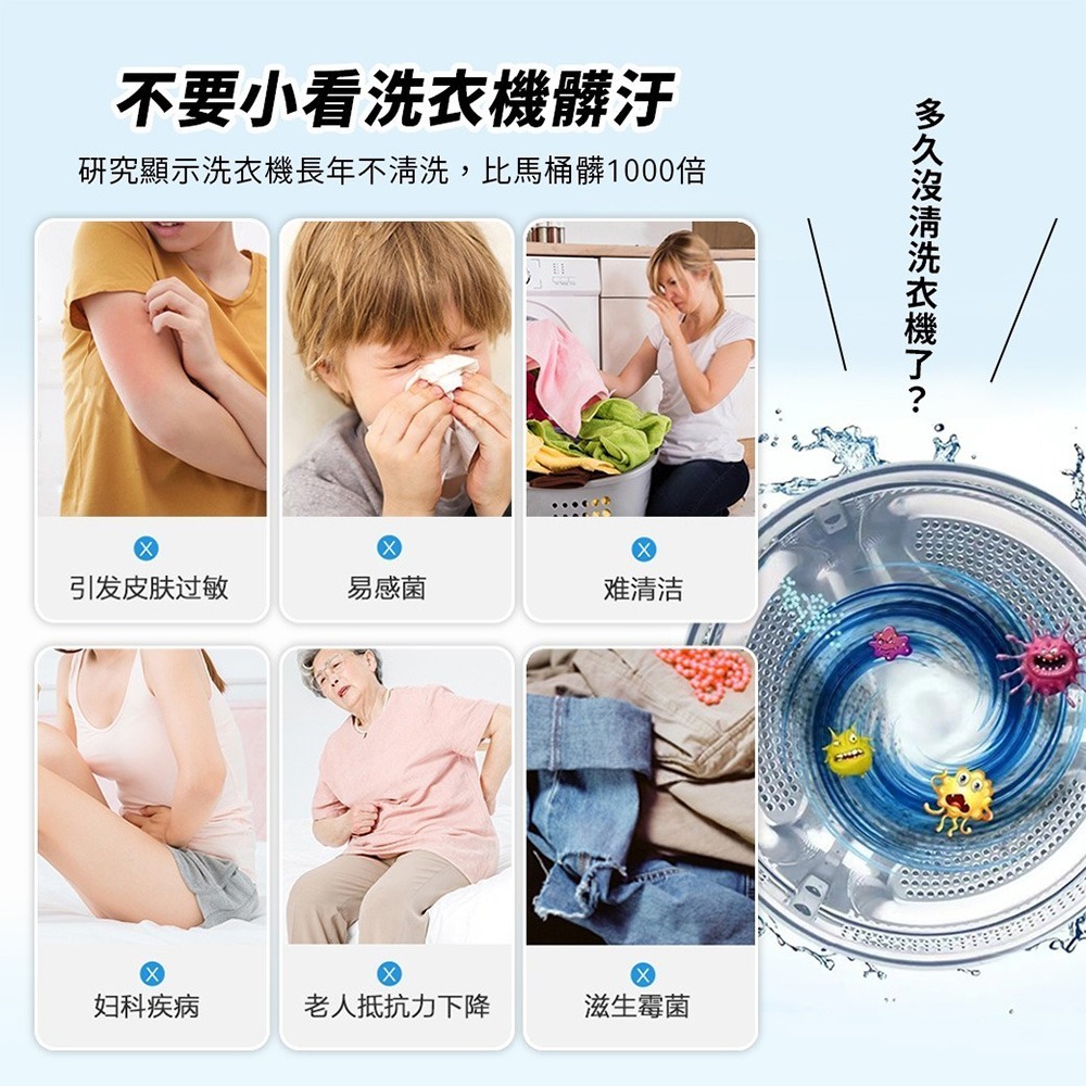 韓國CIH 洗衣機清潔劑 清洗劑 洗衣槽清潔 炸彈球 清潔錠 洗衣機槽 洗衣槽 洗衣機 清潔 深層清潔 6顆入-細節圖4