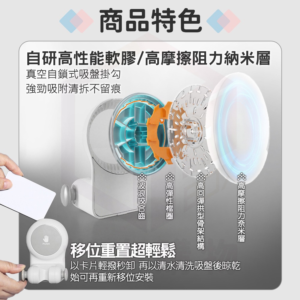 凡物上作｜吸盤蓮蓬頭架 花灑架 蓮蓬頭支架 蓮蓬頭固定架 蓮蓬頭座 蓮蓬頭 淋浴架 淋浴頭 支架 收納 角度可調-細節圖6