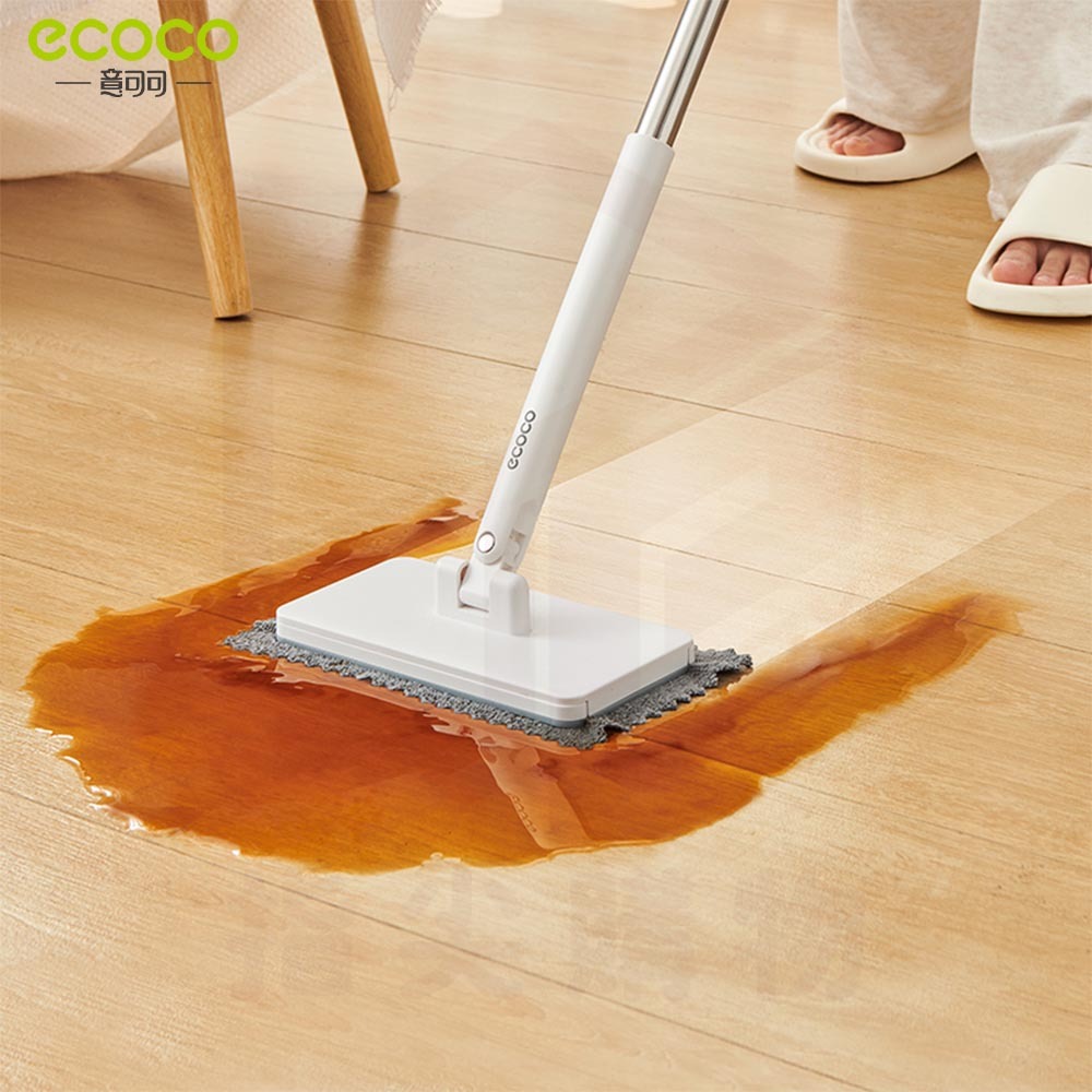 ecoco 洗臉巾拖把 自動夾拖布 夾式拖把 手持小拖把 平板拖把 小拖把 懶人拖把 夾布拖把 拖把免手洗 拋棄式拖把-細節圖8