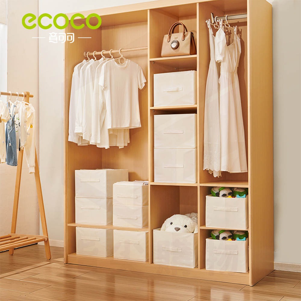 ecoco 布藝折疊收納箱 寬大敞口 摺疊收納箱 置物箱 收納籃 衣物收納籃 布收納籃 衣物整理箱 褲子收納箱 玩具箱-細節圖7