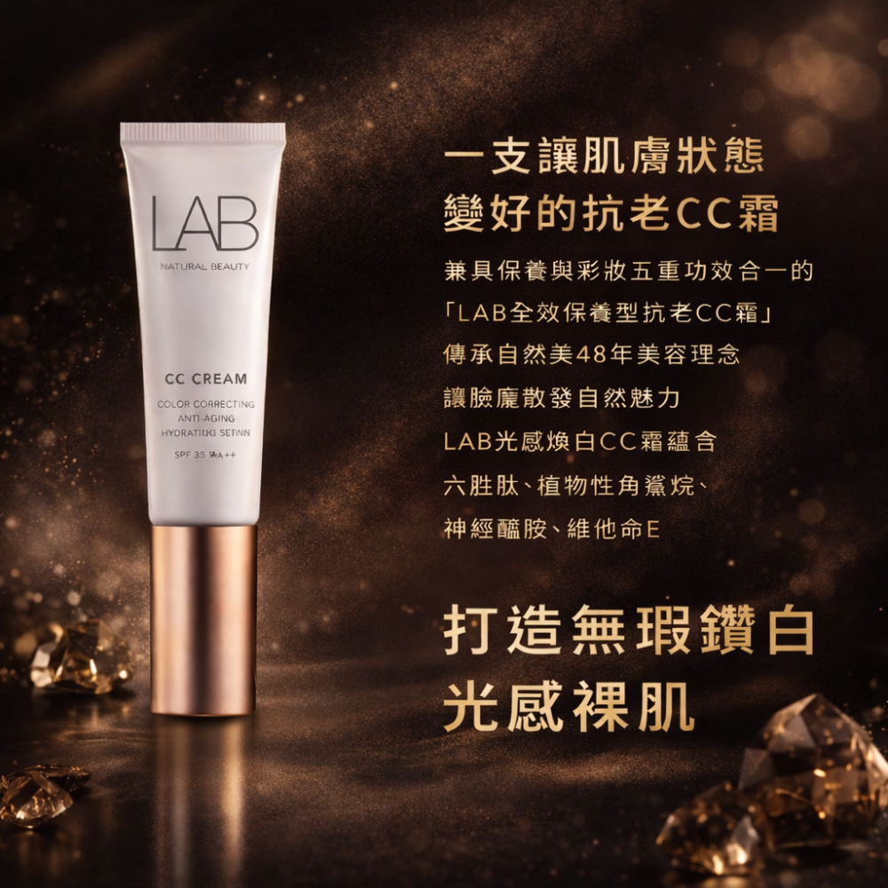【團購】自然美 LAB肽完美抗老CC霜 SPF35★★★，1180元-細節圖3