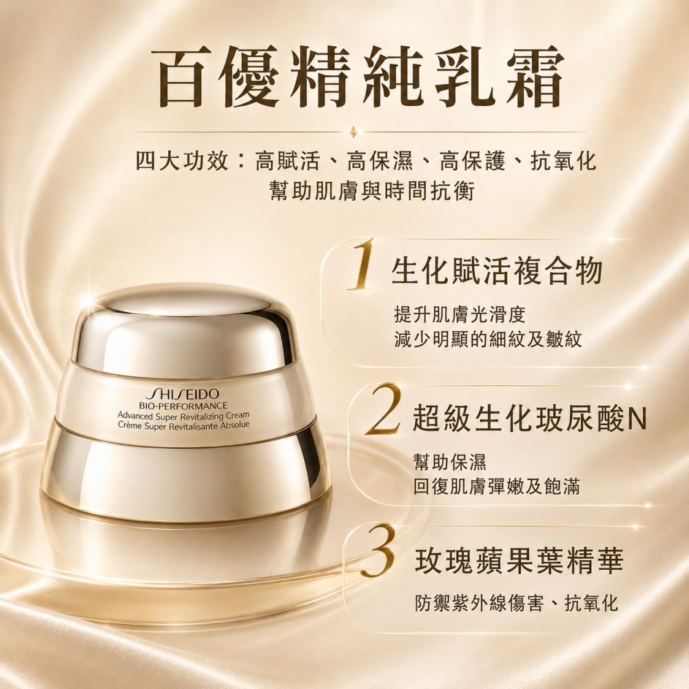 【團購】【公司貨】SHISEIDO 資生堂 百優精純乳霜 50ml｜百優乳霜｜滋潤保濕｜效期2028/08-細節圖2