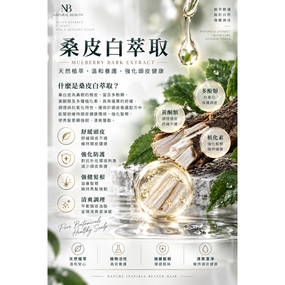 【獨家】【團購】自然美 NB賦源強健洗髮露500ml｜外泌體科技 頭皮調理 溫和潔淨 蓬鬆秀髮 枇杷葉 桑白皮 八重櫻-細節圖6