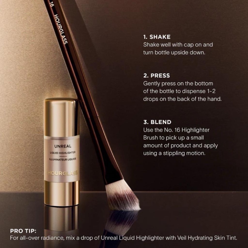 Hourglass 液態高光 打亮 打亮液 Unreal Liquid Highlighter 滴管提亮 不顯毛孔-細節圖7