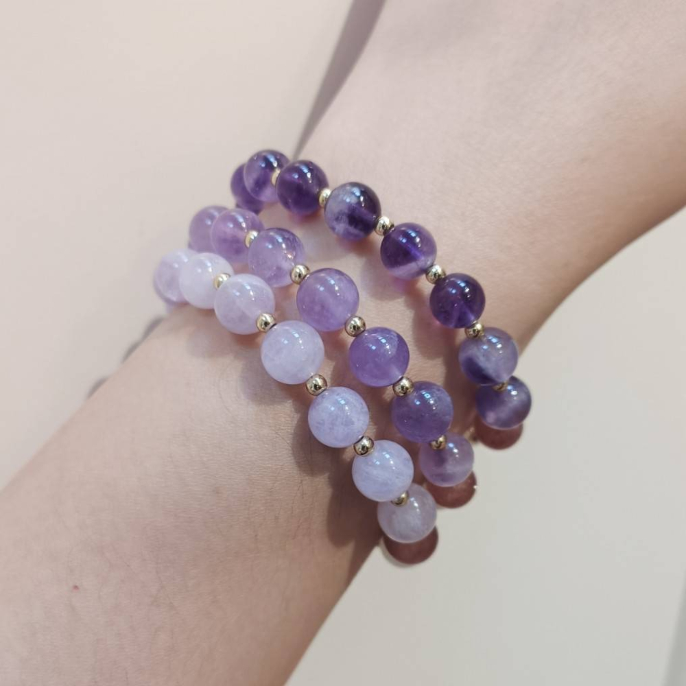 轉運樓空球天然紫水晶手鍊-細節圖5