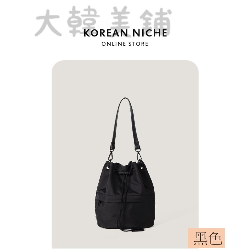 <日韓包款>單肩手提尼龍水桶包 百搭包/手拿包/ 帆布包/肩背包/側背包/信封包/包包/斜背包-細節圖5