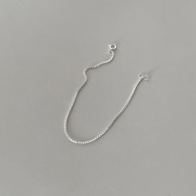 <純銀手鍊>極簡精緻手鍊 蛇練款  盒鍊款-細節圖6