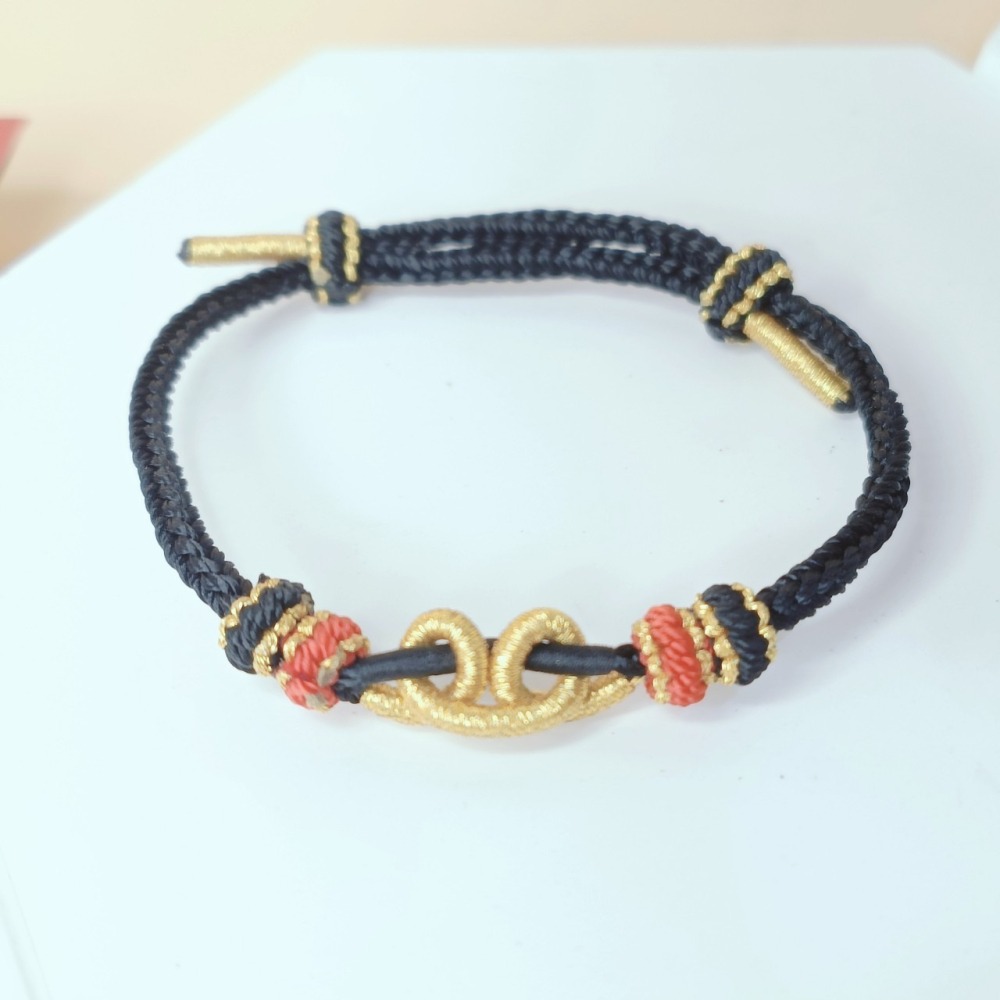 元寶繩結手鏈 元寶招財幸運手鍊 好運 招財 平安 男女手鍊-細節圖4