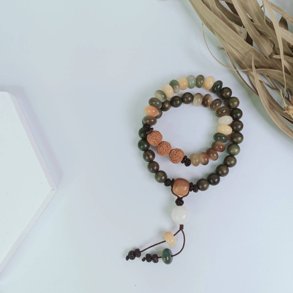 <開運手鍊> 綠檀木手鍊 菩提手鍊 情侶 知已 夥伴 吉祥 如意-細節圖6