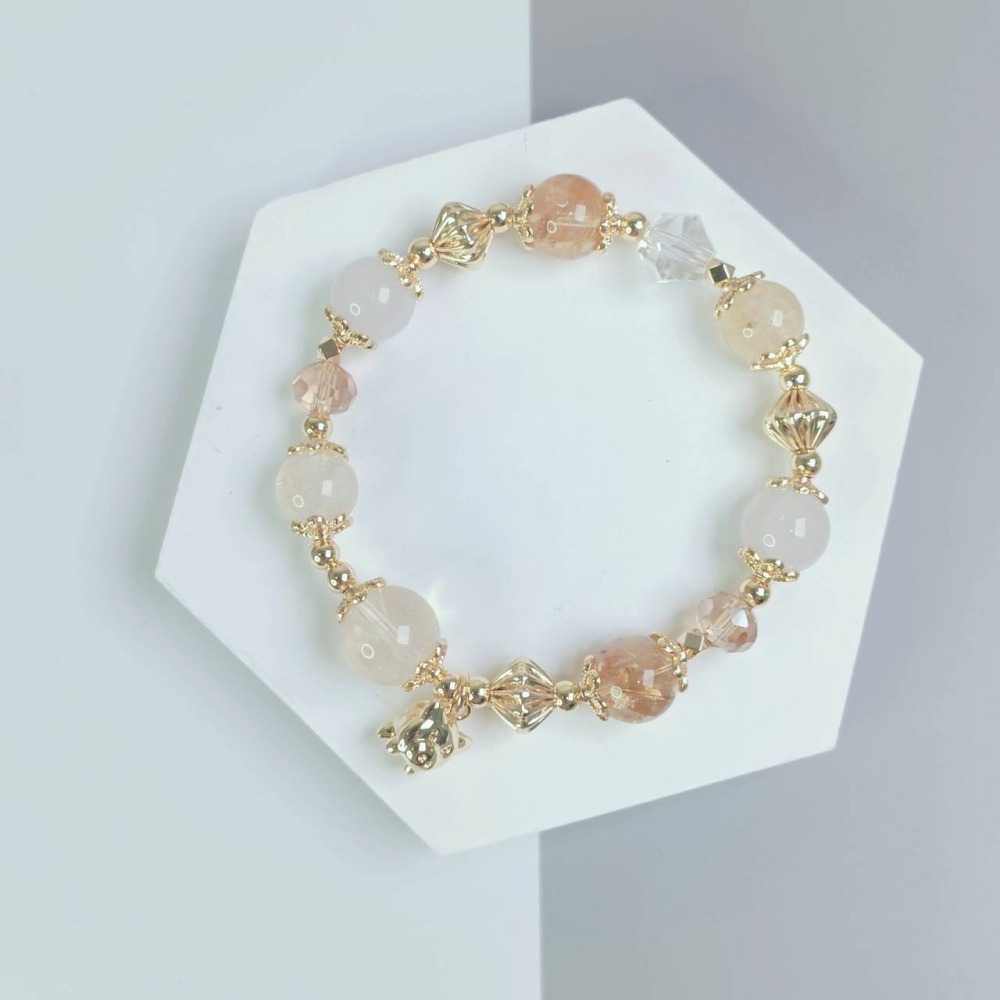 招財水晶手鍊 黃水晶 黃髮晶 招財 財神 財運 正財 偏財-細節圖3