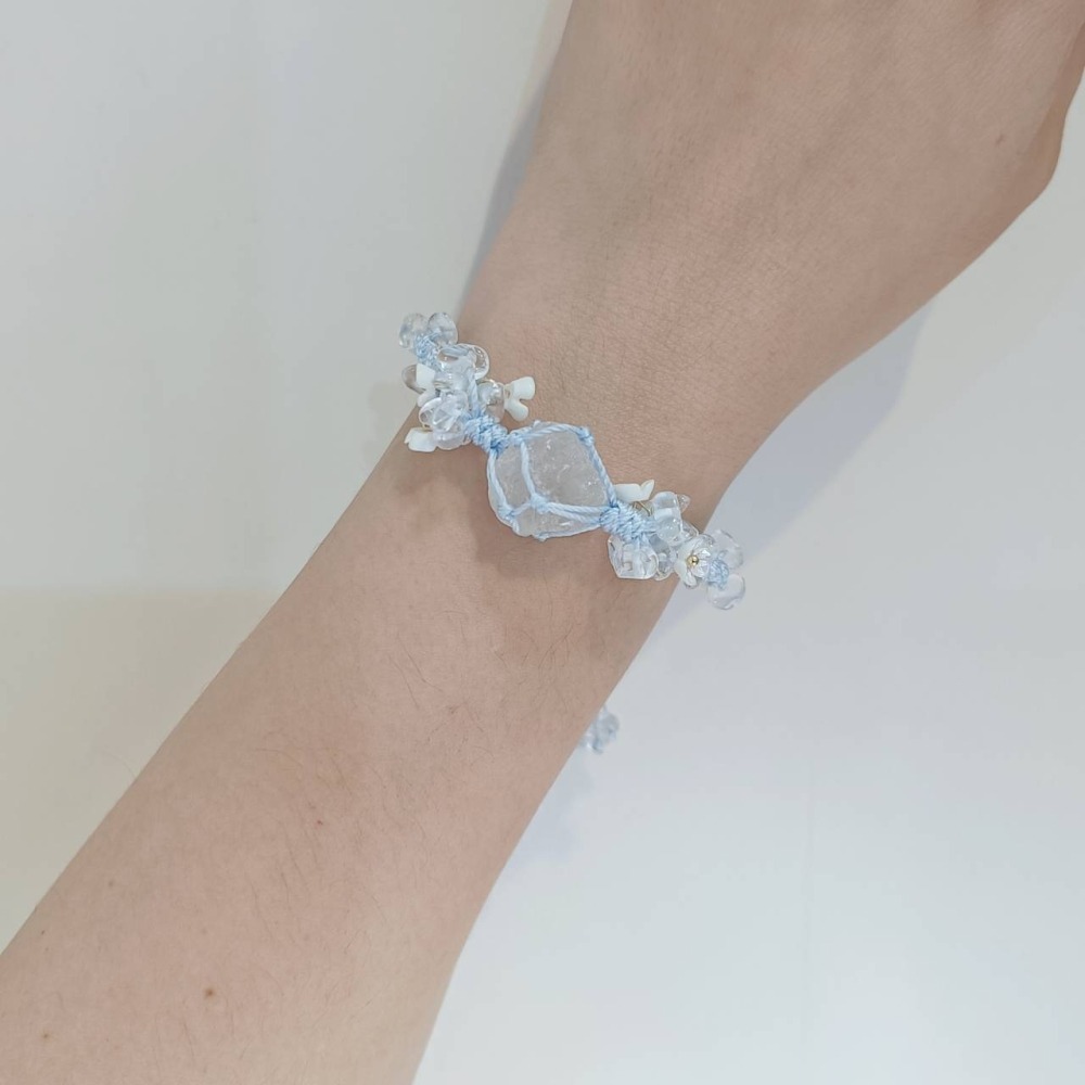 開運手鍊 編織手鍊 水晶手鍊 草莓晶 黃水晶 白水晶 招桃花 招財 開運-細節圖5