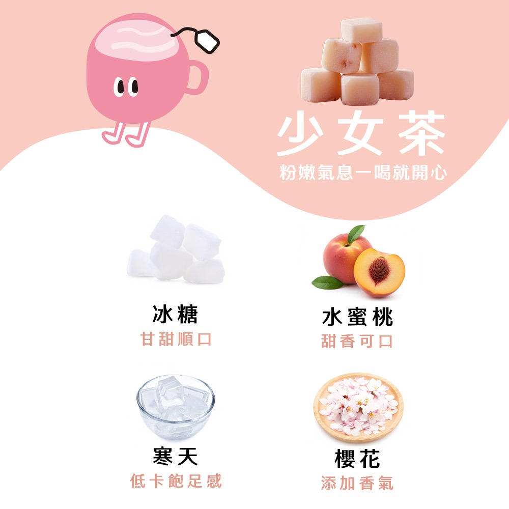 茶來了 冰糖櫻花水蜜桃寒天茶 冰糖磚茶 水蜜桃寒天茶 水蜜桃 櫻花 寒天 酸甜花果茶-細節圖2