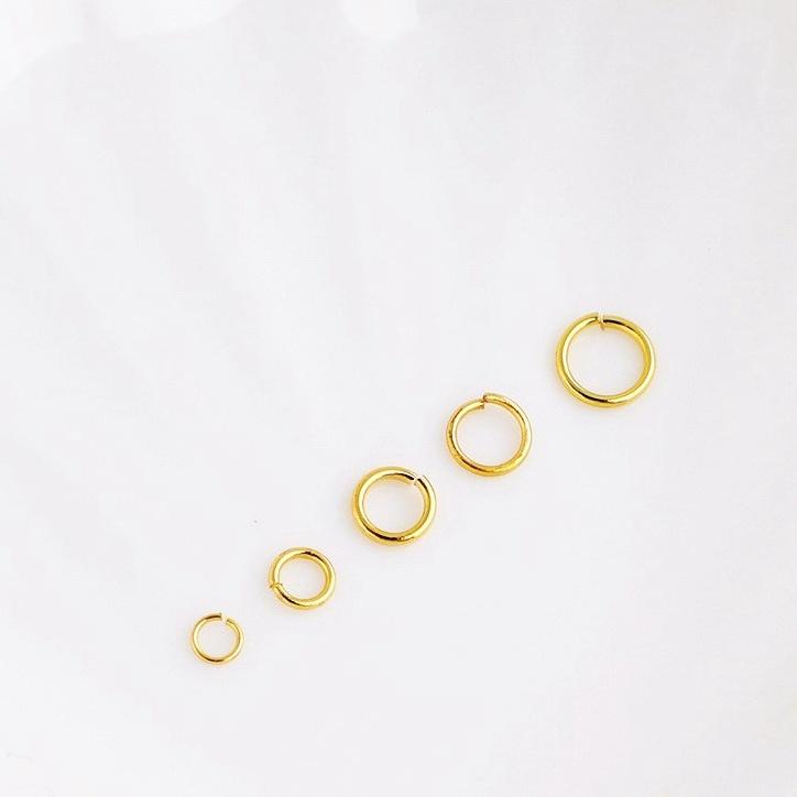 ✨星辰✨ 開口圈 連接圈 C圈 開口環 14K包金 14K包金開口圈 串珠材料 DIY材料包 銀飾【MA049】-細節圖5