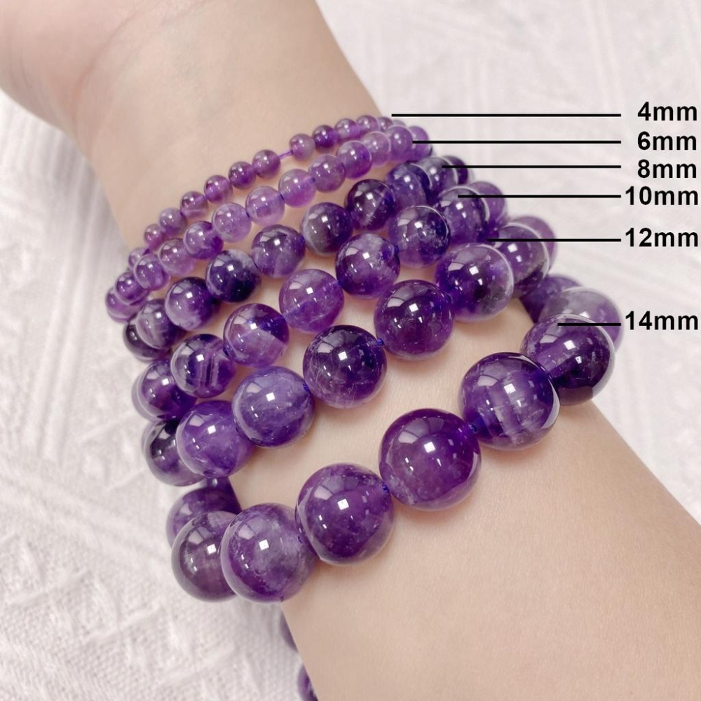 ✨星辰✨ 夢幻紫水晶 紫水晶 圓珠 散珠 千層紫水晶 散珠 天然水晶 夢幻紫晶 虎牙紫水晶 水晶串珠【CR001】-細節圖2